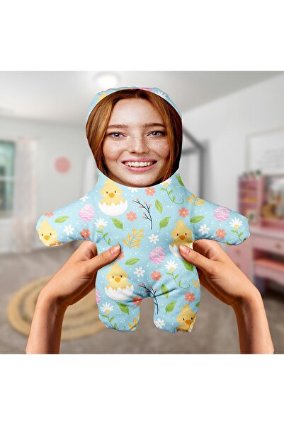 Motto Gift Civciv Tasarımlı Kişiye Özel Sevimli Fotoğraflı Peluş Oyuncak - 25...