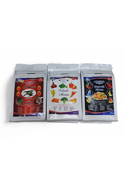 BEAUTİFULFOOOD Beautiful Food Kuş Maması Yemi 500 gr 3 lü lüx set(Love +Sebze...