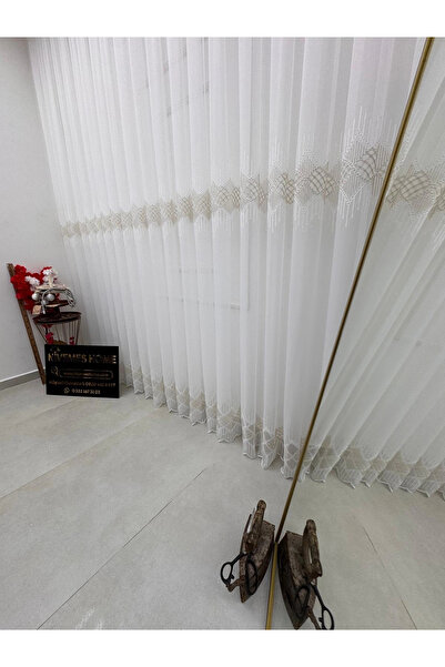 NİVEMESHOME ELIN 2573 GOLD DETAY 1/2,5 ΠΛΙΣΕ ΤΟΥΛΟΥ ΚΟΡΤΕΙΝΑ ΑΠΟΜΑΚΡΥΝΤΙΚΟ ΚΟ...