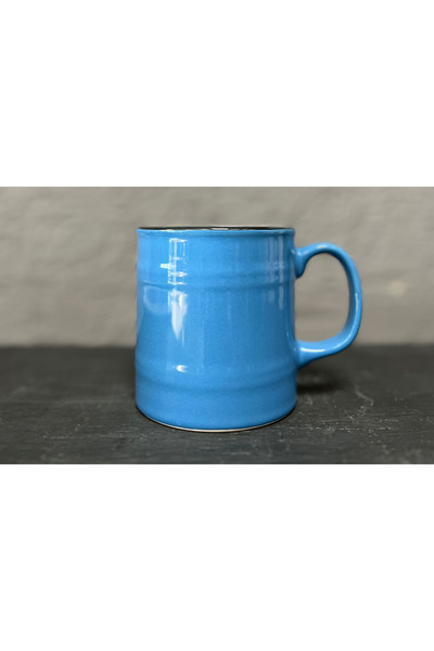 Kırtasiye Ofisi Blue Handle Barrel Office Gift Cup Mug Cup Mug
