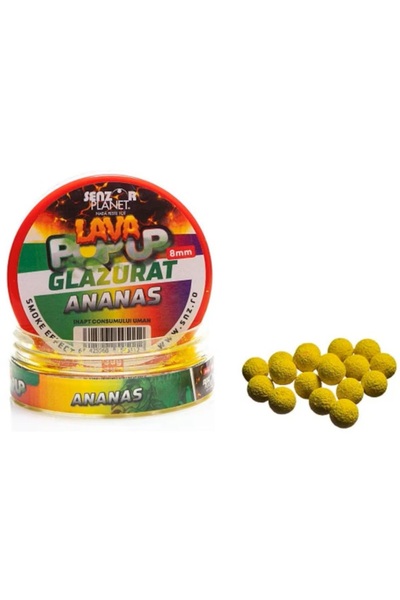 Senzor Planet LAVA POP-UP GLAZURAT ANANAS (GALBEN) 8mm 30g