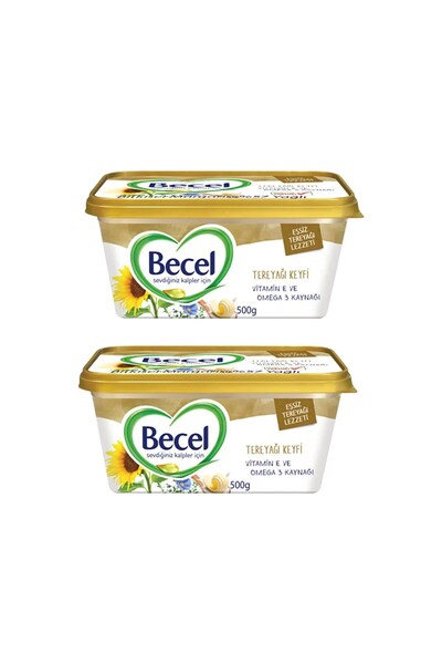Becel Tereyağı Keyfi Margarin 500 gr Kase x 2 Adet