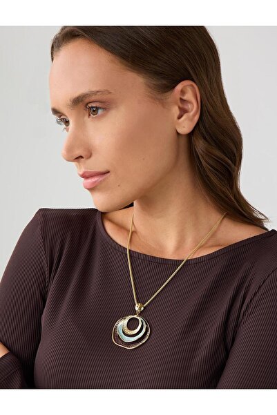 Jimmy Key White Triple Oval Figured Adjustable Necklace