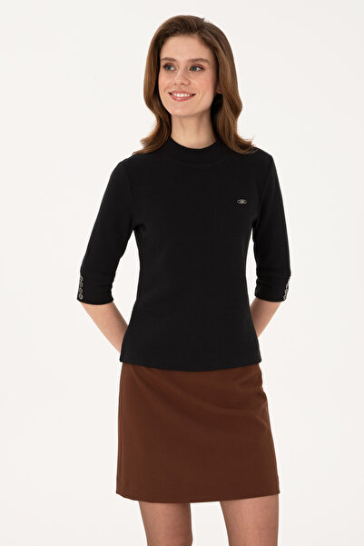 U.S. Polo Assn. Kadın Siyah Sweatshirt 50314156-VR046