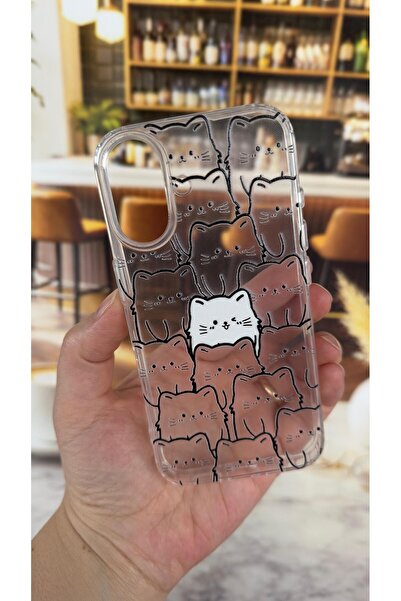 Vip Case iPhone 16 Plus Compatible Manycat Patterned Transparent Shock-Absorb...