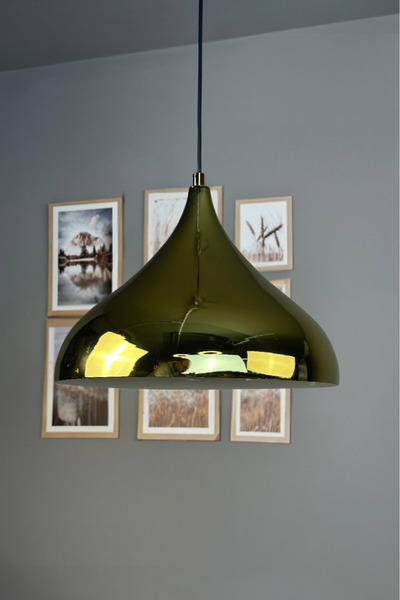 Bamyum Uzun Gold Tekli Sarkıt Avize Salon Mutfak Cafe Restoran Lamba Çocuk Od...