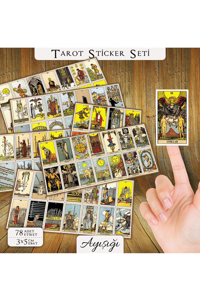 Ayışığı Desteleri Tarot Sticker Set – 78 Adhesive Stickers (3X5 cm)