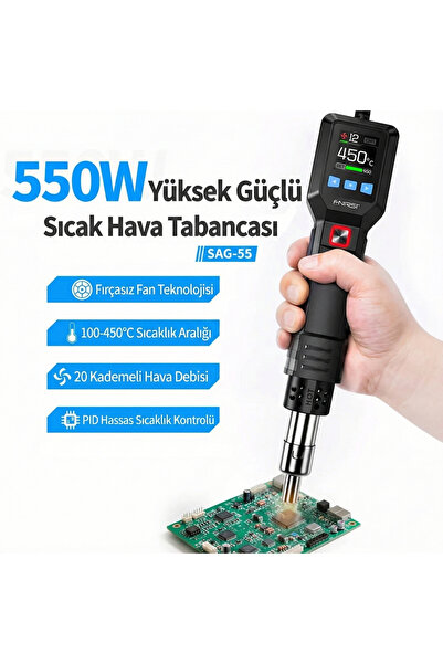 FNIRSI SAG-55 High-end configuration(pro) Akıllı Sıcak Hava Tabancası (550W)