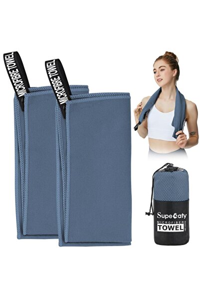 Bukela Towels - Navy Blue Cylindrical Bag, 40x80cm, 2 pieces