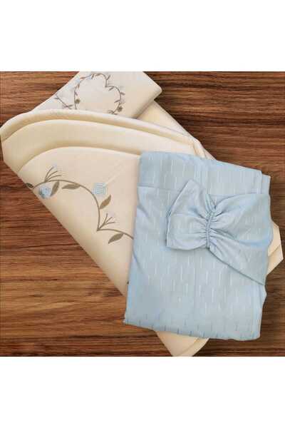 SALEH طقم سجاد طاووس ملكي مبطن بالاسفنج مع شرشف وبيت المصحف وخاتم تسبيح ومبخر...