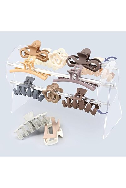 Arabest Acrylic Claw Clip Organizer Holder,360-Degree Rotating Claw Clip Hold...