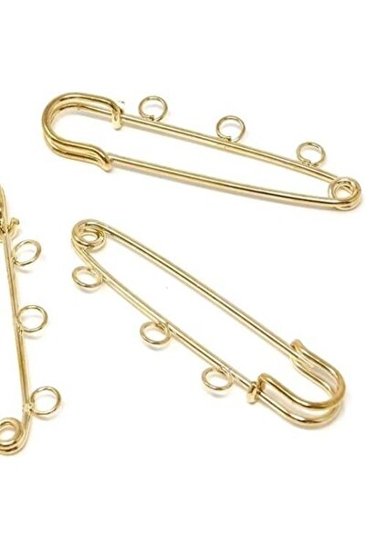 Alizr Golden Brooch 5cm Three Openings