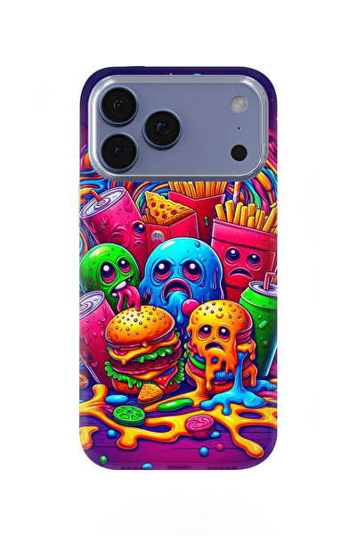 lelia حافظة هاتف شفافة متوافقة مع هاتف iPhone 17 Pro مطبوع |   المجموعة: سناك...