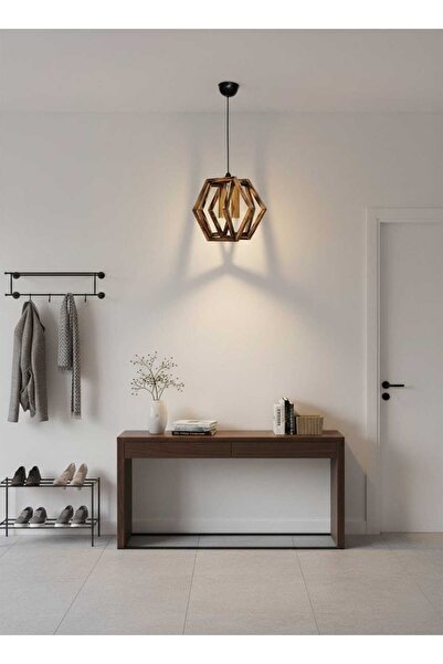 Duru Homelight Wooden Rustik Ahşap Avize