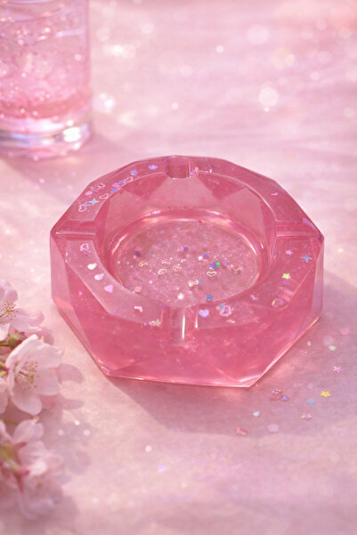 PELIUS Pink, Glitter Y2K Style Ashtray, Kawaii Ash Tray, Coquette Decorative ...