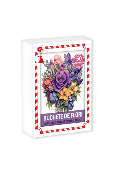 Legendary Gifts Coloring book, A6 format in box, pattern: Flower Bouquets