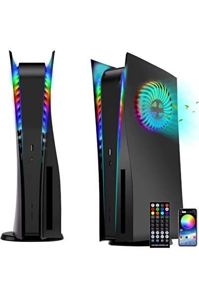 Arabest Megadream For PS5 Faceplates with Cooling Vents LED Lights, Cooling C...