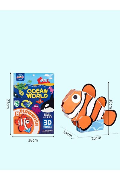 Generic 14PCS Clownfish 3D Puzzles for Kids DIY Jigsaw Puzzle-STEM Educationa...
