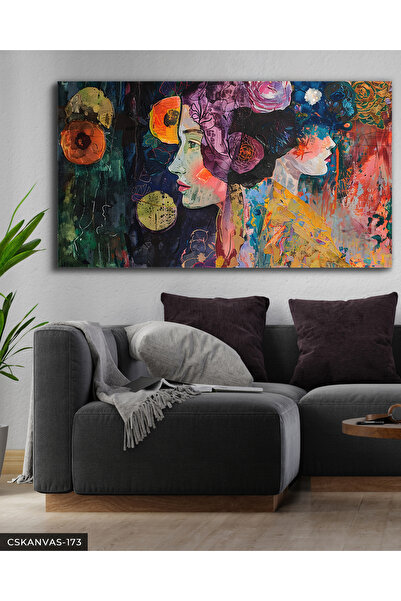 CeSht Oil Painting Look Woman Portrait One Piece Canvas, Canvas Painting