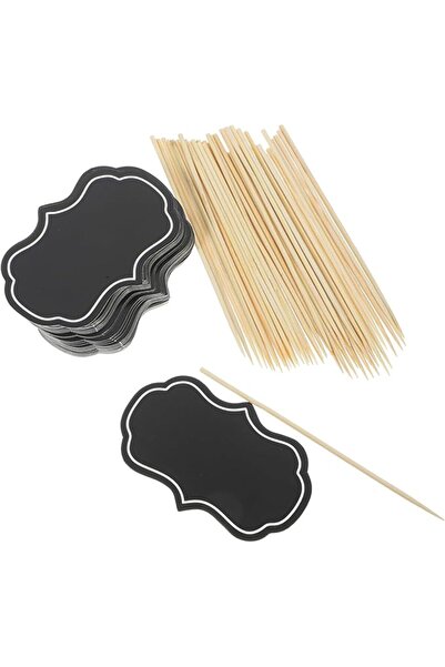 Arabest 50Pcs Food Label Picks Writable Cheese Markers for Buffets Pastries C...