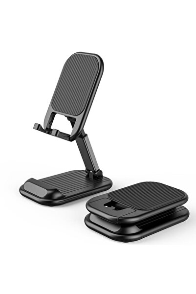 Bukela حامل هاتف أسود قابل للطي والتمديد