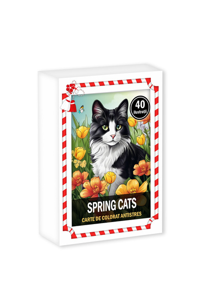 Legendary Gifts Coloring book, A6 format in box, model: Spring Cats