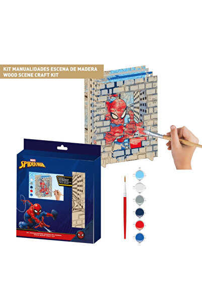 CLEMENTONI Tablou de perete din lemn cu Spider-Man, pictabil
