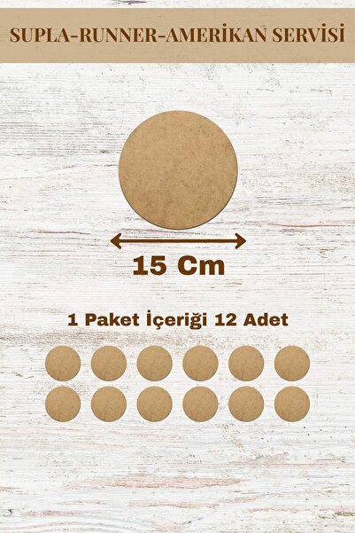 lexi Supla Amerikan Servis Runner MDF 3 mm Kalınlık 50 Ölçü Seçeneği (1-50 Cm)