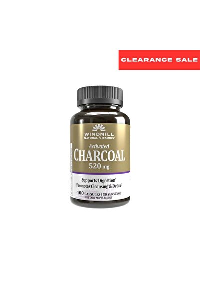 windmill فحم نشط ٥٢٠ ملغ ١٠٠ كبسولة