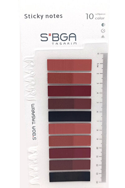sibga tasarım Şeffaf Renkli Postit Post-it Post it. Kitap Ayracı Ayraç Plasti...