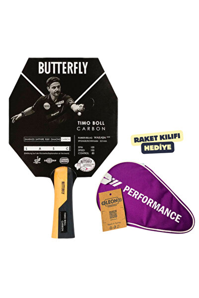 BUTTERFLY مضرب تنس الطاولة تيمو بول كاربون معتمد من الاتحاد الدولي لتنس الطاو...