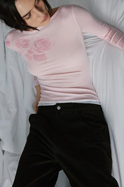 Pull & Bear Çift kat uzun kollu t-shirt