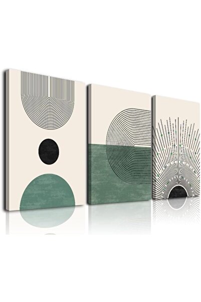 ALAYRA International Minimalist Boho Framed Canvas Wall Art Set of 3, Elegant...