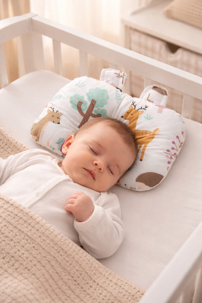 Jaju Baby Μαξιλάρι κεφαλής μωρού με σχέδιο ζούγκλας κατά της πλατυκεφαλίας (0...