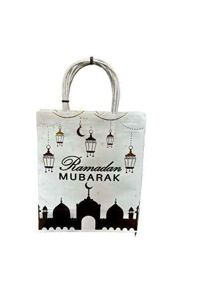Toybox 12 كيس هدايا رمضان كريم لحفلات رمضان وعيد الفطر المبارك، مقاس 22×27×11 سم
