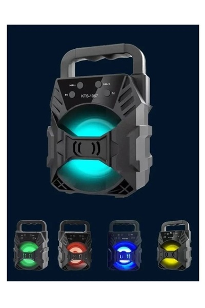 Genel Markalar Kts-1057 Işıklı Bluetooth Hoparlör Ses Bombası Yüksek Ses Ses ...