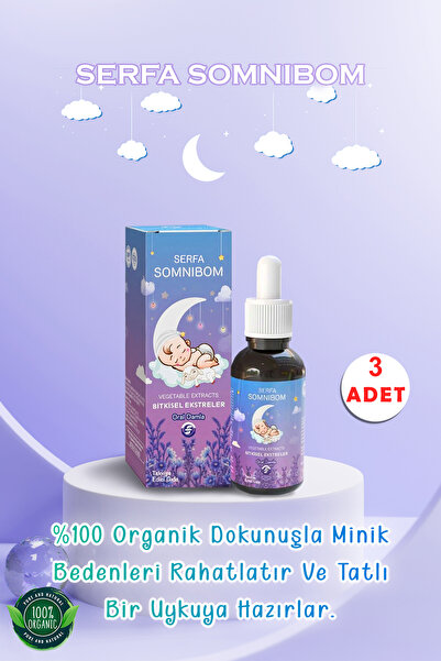 SERFA SOMNIBOM SOMNİBOM BİTKİSEL , UYKU DAMLASI 50 ML - 3 ADET