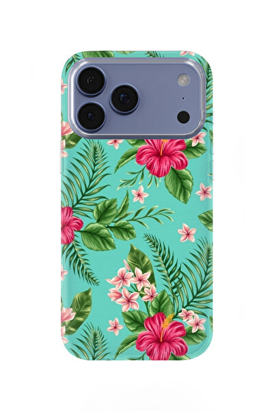 lelia حافظة هاتف شفافة متوافقة مع هاتف iPhone 17 Pro مطبوع |   المجموعة: فلور...