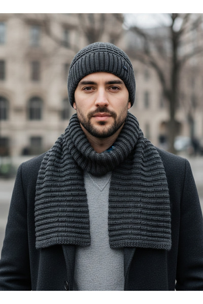 Suyutti Erkek Polarlı Atkı Bere