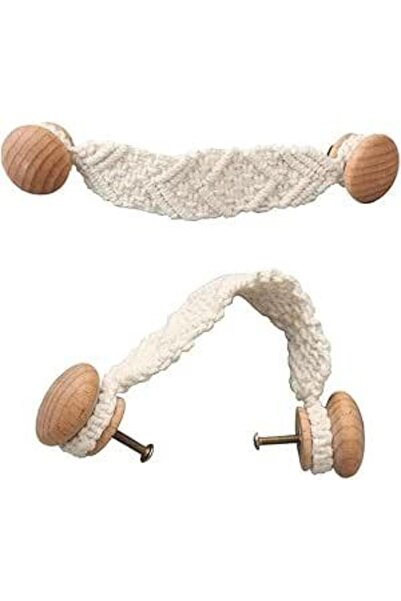 Bukela Solid wood cotton rope for door handles - 2 pieces