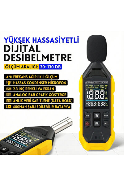 FNIRSI FDM-01 Dijital Gürültü Desibel Ölçer
