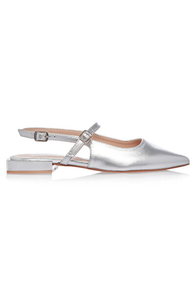 MANGATA Isteria Silver Metallic Low Sole Sandals