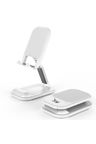 Bukela Telescopic and foldable white phone holder