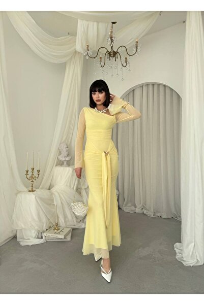 EtikaOnline Vesso Broş Detaylı Elbise