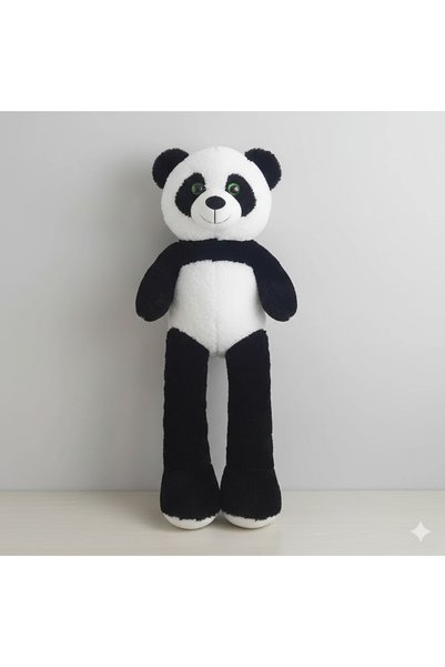OEM Damla Toys Long Leg Panda Plush Toy 70 cm Soft Textured