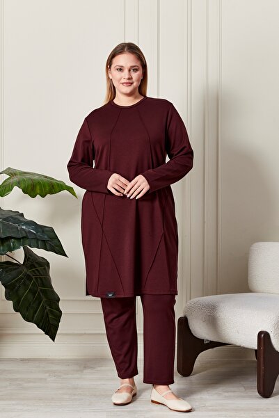 Ferace Women's Plus Size Ribbed Set