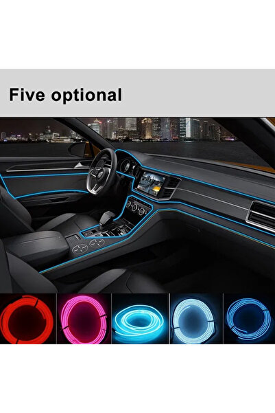 OEM Car ambient lights, door, dashboard, neon, 5 mm flexible, 2 / 3 m - Green...