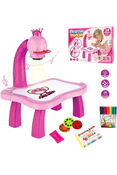 Primo Plus Adjustable Rotating Kids Projector Painting With 12 Colour Markers...