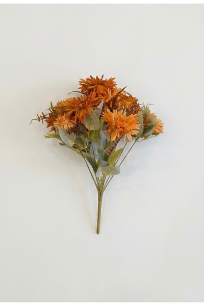 DDTREND باقة أزهار الأقحوان الاصطناعية لوكس أزرق بلون الكوبالت فروع عمودية لت...