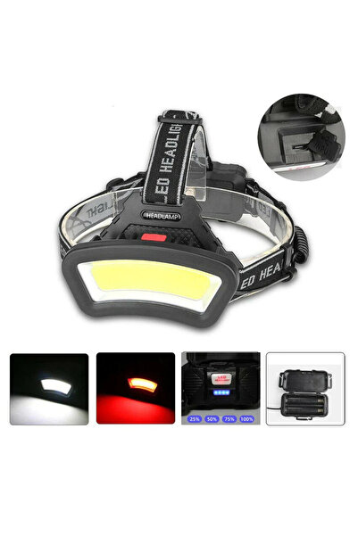 OEM Lanterna de cap 2000 Lumeni, 2x acumulatori inclusi, 4 moduri iluminare l...